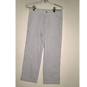 Vineyard Vines Mens Blue White Striped Seersucker Chino Pants Size 18